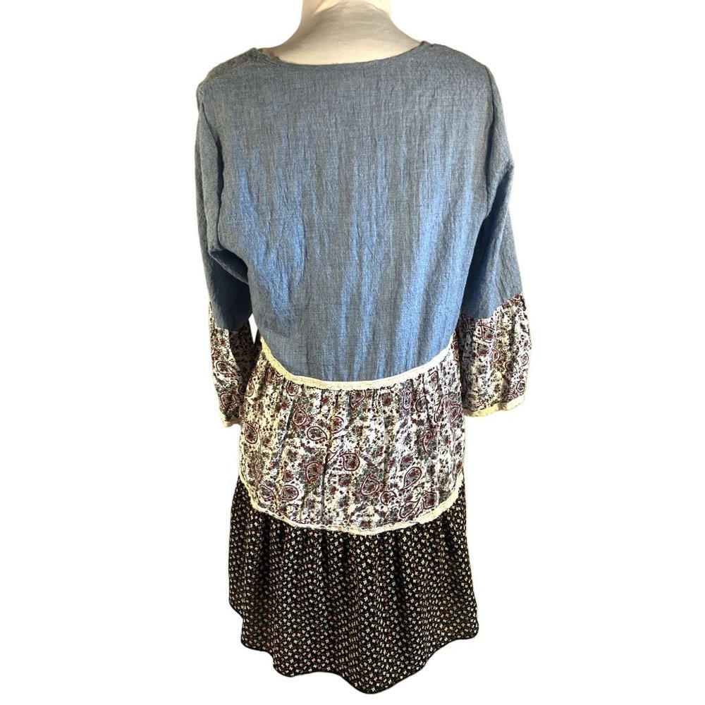 Altard State Shirt Women Size Medium Ruffle Tiered Modest - Picture 3 of 4